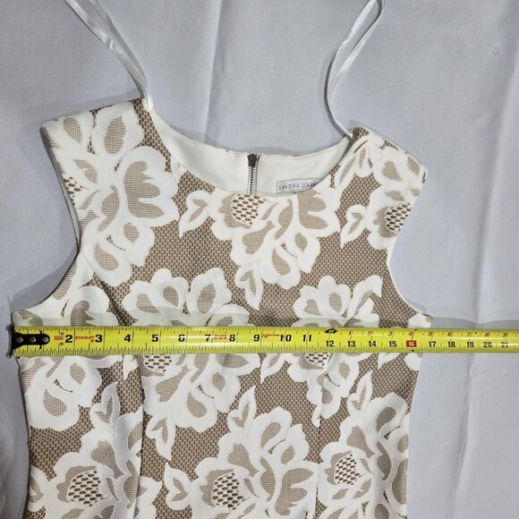 NWOT Sandra Darren Floral/Golden accent dress size 4P - Picture 4 of 7